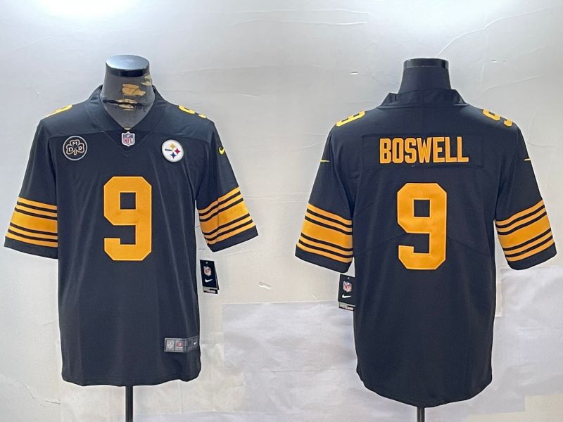 Men Pittsburgh Steelers #9 Boswell Black 2024 Nike Vapor Limited NFL Jersey style 1->pittsburgh steelers->NFL Jersey